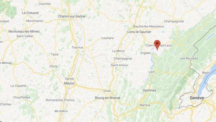 La jument a été retrouvée mutilée dans un champ de Thoiria (Jura) vendredi 14 août. (GOOGLE MAPS)