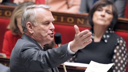 Le Premier ministre, Jean-Marc Ayrault, lors des questions au gouvernement, &agrave; l'Assembl&eacute;e nationale, le 9 avril 2013.&nbsp; (PIERRE ANDRIEU / AFP)