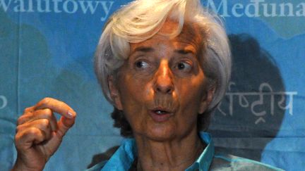 La directrice g&eacute;n&eacute;rale du Fonds mon&eacute;taire international (FMI) Christine Lagarde, &agrave; Rio de Janeiro (Br&eacute;sil), le 22 mai 2015.&nbsp; (TASSO MARCELO / AFP)