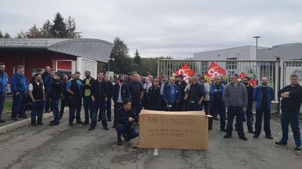 Des salariés de General Electric à Belfort bloquent un atelier de turbines à gaz le mardi 8 octobre 2019 (France Bleu Belfort-Montbéliard)