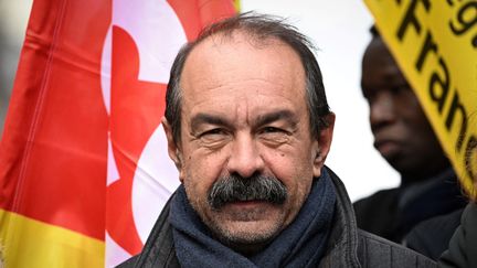 Philippe Martinez,&nbsp;secrétaire général du syndicat CGT, à Paris,le 11 mars 2023.&nbsp; (EMMANUEL DUNAND / AFP)