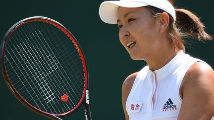 La joueuse de tennis chinoise Peng Shuai le 3 juillet 2018, lors du tournoi de Wimbledon (Angleterre). (OLI SCARFF / AFP)