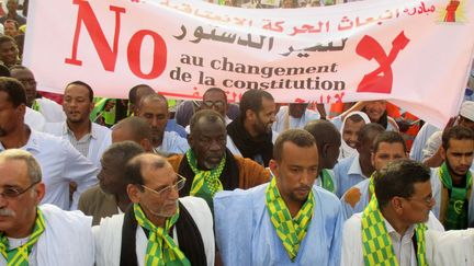 Manifestation contre la révision constitutionnelle en Mauritanie en mars 2017 (AFP/ M.Hamed Cheine El Bekaye / Anadolu Agency )