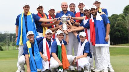 L'équipe européenne victorieuse de l'EurAsia cup (twitter Thomas Bjorn)