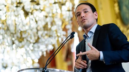 Le secrétaire d'Etat au Numérique, Cédric O, lors du Forum des interconnectés à Lyon (Rhône), le 12 février 2020. (NICOLAS LIPONNE / HANS LUCAS / AFP)