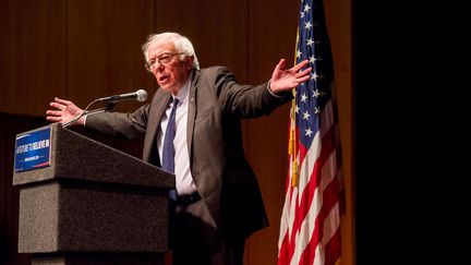 &nbsp; (Le démocrate de 74 ans officialise ainsi son soutien à la candidature Clinton, deux semaines avant la convention démocrate © Shannon De Celle / NurPhoto / AFP)