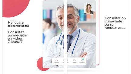 Une consultation en vidéo même depuis l'autre bout du monde, 24h sur 24, c'est ce que propose l'appli Hellocare. (HELLOCARE)