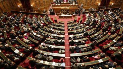 Vue générale du Sénat en séance (1-10-2004) (AFP - PIERRE ANDRIEU)