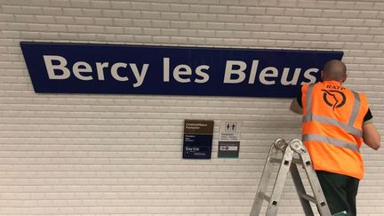 La RATP a renommé six stations du métro parisien, le 15 juillet 2018, en hommage à la victoire de la France&nbsp;lors de la Coupe du monde de football. (RATP)