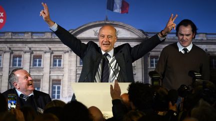 En mars 2014, Alain Juppé est&nbsp;élu maire de Bordeaux, pour la cinquième fois et&nbsp;dès le premier tour (JEAN-PIERRE MULLER / AFP)