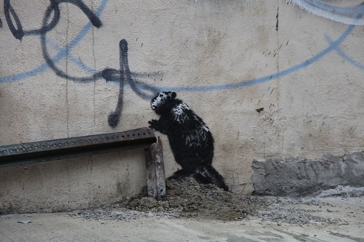 Une oeuvre de Banksy dévoilée le 10 octobre dans l'Est de New York.
 (banksyny.com/)