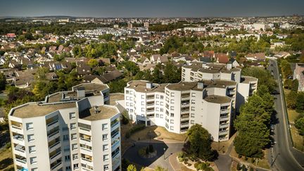 Le quartier de la Croix-Rouge à Reims, le 27 février 2021. (AURELIEN LAUDY / MAXPPP)