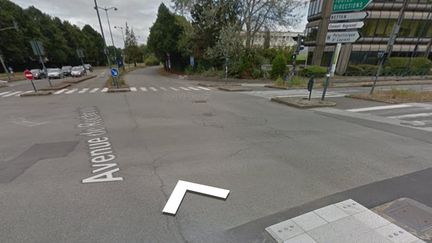 Le carrefour de Rennes où a eu lieu l'accident de la jeune Grâce. (GOOGLE STREET VIEW)