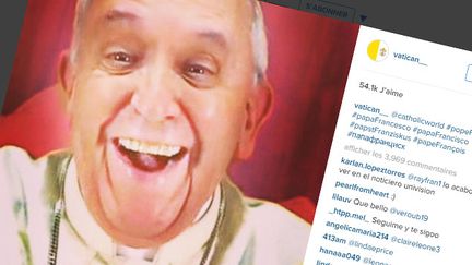  (Un faux compte Instagram du Vatican affirme montrer le premier selfie du pape © Capture d'écran Instagram)