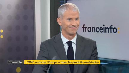 Franck Riester, ministre délégué auprès du ministre de l'Europe et des Affaires étrangères, chargé du Commerce extérieur et de l'Attractivité,&nbsp;le 13 octobre 2020.&nbsp; (FRANCEINFO / RADIOFRANCE)