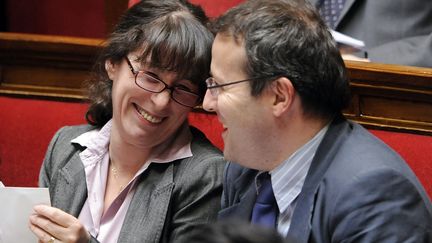 Fadela Amara et Martin Hirsch, &agrave; l'Assembl&eacute;e nationale le 24 mars 2009. (BERTRAND GUAY / AFP)