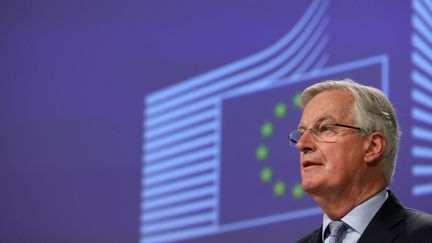 Michel Barnier, négociateur en chef de l'Union européenne pour le Brexit, le 5 mars 2020 à Bruxelles (Belgique). (FRANCOIS WALSCHAERTS / AFP)