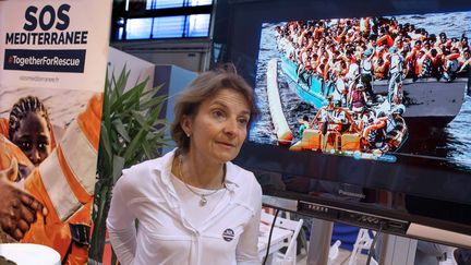 Fabienne Lassalle, directrice générale adjointe de SOS Méditerranée, le 4 décembre 2016, à Paris. (PHILIPPE CHEREL / MAXPPP)