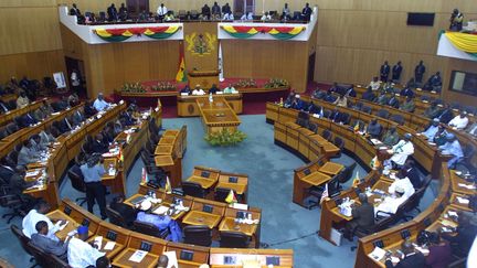 Vue d'ensemble du Parlement ghanéen à Accra en juillet 2003. (ISSOUF SANOGO / AFP)