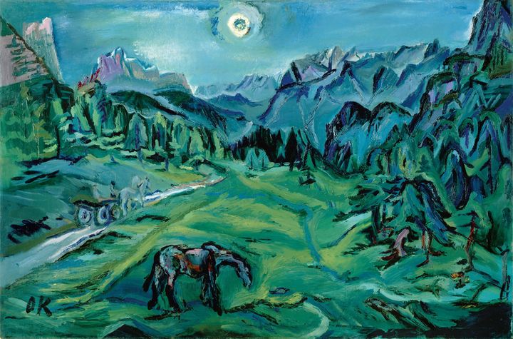 Oskar Kokoschka, "Paysage des Dolomites, Tre Croci / Dolomitenlandschaft, Tre Croci", 1913, Leopold Museum, Vienne (© Fondation Oskar Kokoschka / Adagp, Paris 2022)