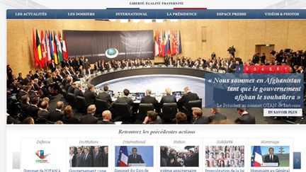 Le site de l'Elysée