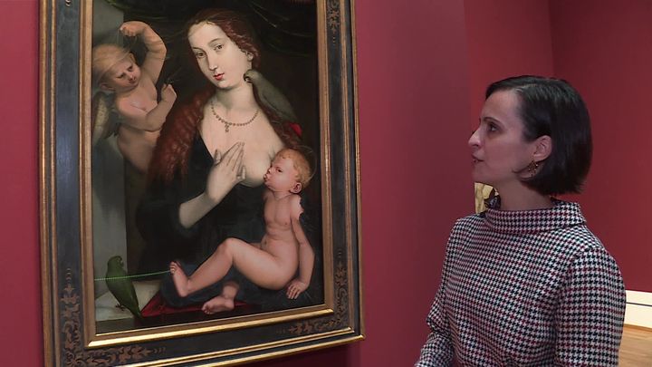 La Vierge à l'enfant et aux perroquets (1533), une des oeuvres phares de Baldung. (Y. Ledig / France Télévisions)