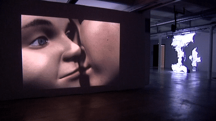 "Deep kiss" oeuvre vidéo de Catherine Ikam et de Louis Fléri à voir à la Friche la Belle de mai de Marseille
 (MP2013)