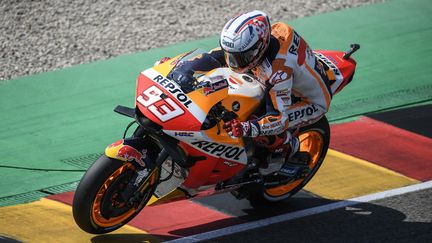 L'Espagnol Marc Marquez sest imposé sur le circuit du Grand Prix d'Allemagne, dimanche&nbsp;20 juin 2021. (GIGI SOLDANO / GIGI SOLDANO via AFP)