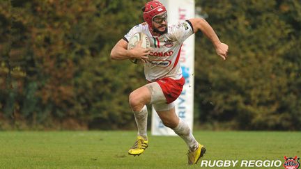 Florian Cazenave lors d'un match avec son club italien du&nbsp;Rugby Reggio Associazione Sportiva.&nbsp; (CAPTURE D'ECRAN PAGE FACEBOOK  RUGBY REGGIO ASSOCIAZIONE SPORTIVA)