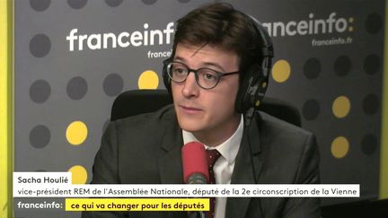 Sacha Houlié, vice-président REM de l'Assemblée nationale, député de la deuxième circonscription de la Vienne, le 3 août 2017. (FRANCEINFO)