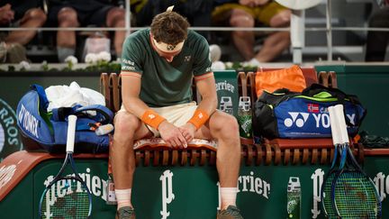 Victime de maux de ventre, le double finaliste en titre Casper Ruud n'a pas pu défendre ses chances jusqu'au bout en demi-finale, contre Alexander Zverev. (MAXPPP)