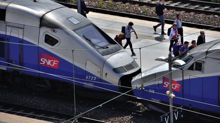 Des trains en gare de Marseille, le 28 mai 2018. (GERARD BOTTINO / CROWDSPARK / AFP)