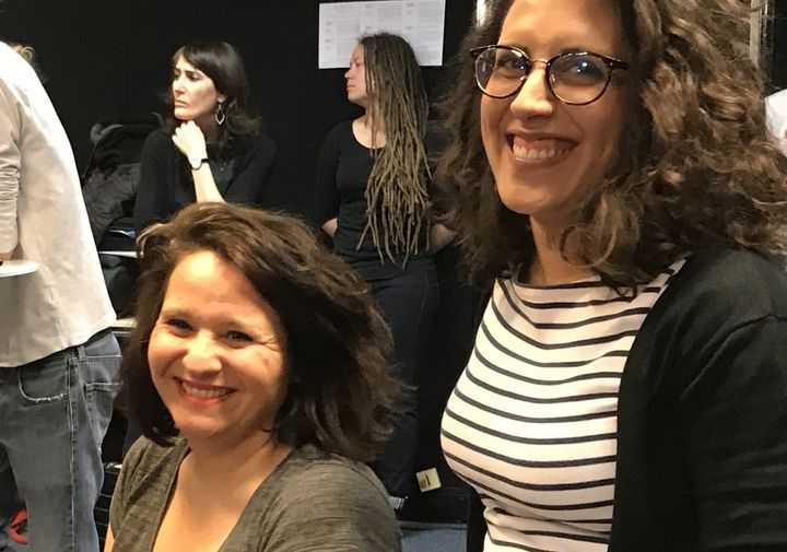 Emmanuelle Rodriguez et Aphrodite Karavokyros, professeures au collège Jean Jaurès (Festival Hors Limites, 8 avril 2019)
