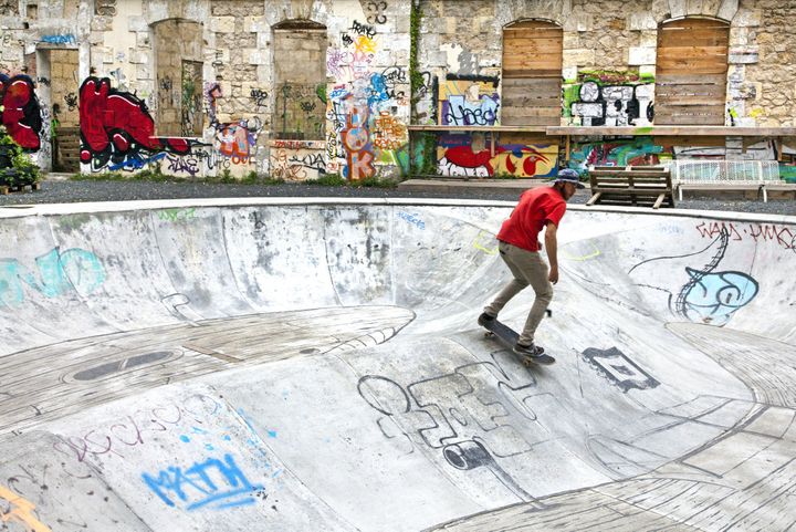 Le BMX Park dans les friches industrielles de l'espace Darwin à Bordeaux 
 (Philippe Roy / Aurimages / Philippe Roy / Aurimages)