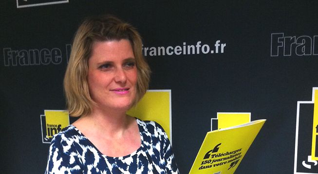 &nbsp; (Hélène Féo, tête de liste du parti fédéraliste européen en Ile-de-France © Radio France/ Laetitia Heuveline)