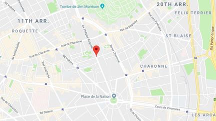 Le corps de l'octogénaire a été retrouvé vendredi 23 mars 2018 au soir dans son appartement de l'avenue Philippe-Auguste, dans le 11e arrondissement de Paris. (GOOGLE MAPS)