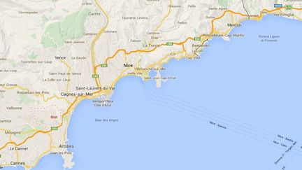 Capture d'&eacute;cran Google Maps de Biot, pr&egrave;s de Nice, d'o&ucirc; est originaire Julia, adolescente port&eacute;e disparue durant 4 jours. ( GOOGLE MAPS / FRANCETV INFO )