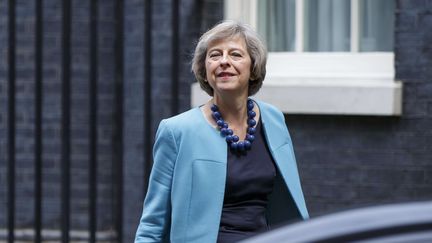 Theresa May, ministre de l'Intérieur britannique devant le 10 &nbsp;Downing Street à Londres, le 27 jjuin 2016 (TOLGA AKMEN / LNP / SHUTTER / SIPA)