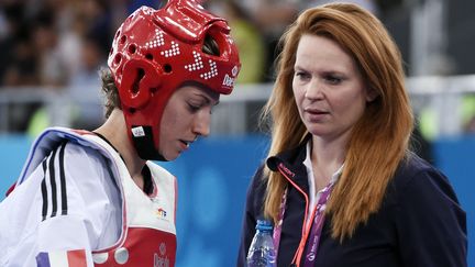 L'entraîneur national, Myriam Baverel, avec Floriane Liborio (PHILIPPE MILLEREAU / DPPI MEDIA)