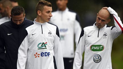 Lucas Digne et Christophe Jallet, deux latéraux de l'équipe de France