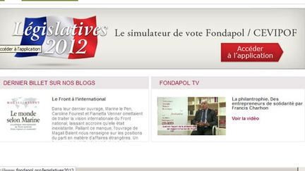 Le simulateur de vote Fondapol/CEVIPOF (Fondapol/CEVIPOF)