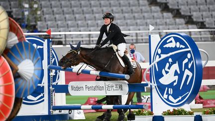 Saint Boy avait donné des sueurs froides à Annika Schleu à Tokyo lors de l'épreuve de pentathlon moderne et soulevé la sempiternelle question du maintien de l'équitation dans le programme. (MARIJAN MURAT / DPA)