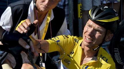 Tony Martin en pleine souffrance après sa chute (POOL L'EQUIPE / BELGA MAG)