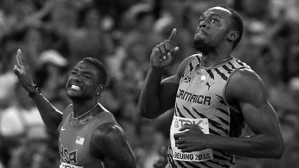  Le match Bolt/Gatlin est l'affiche du 100m des JO de Rio (ADRIAN DENNIS / AFP)