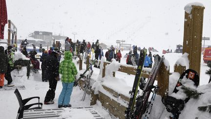 L'avalanche a eu lieu à Tignes, mardi 7 mars. Elle n'a fait aucune victime. (PHILIPPE DESMAZES / AFP)