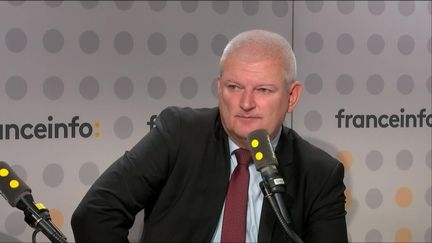 Olivier Falorni, député et rapporteur général du projet de loi sur la fin de vie, jeudi 31 octobre sur franceinfo. (FRANCEINFO / RADIO FRANCE)