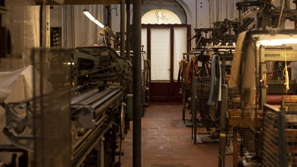 Les machines dans l'atelier de l'Antico Setificio Fiorentino, en octobre 2018, à Florence
 (Tiziana FABI / AFP)