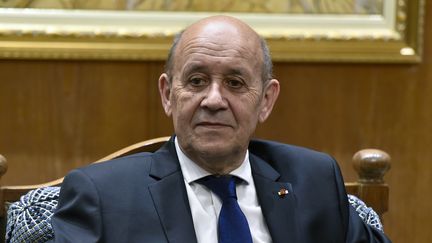 Jean-Yves Le Drian, à Beirut, en tant qu'envoyé spécial de l'État au Liban, le 25 juin 2023. (WAEL HAMZEH / EPA)