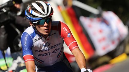 Valentin Madouas, coureur français de l'équipe Groupama-FDJ, lors de la 13e étape du Tour de France 2020, le 11 septembre 2020. (KENZO TRIBOUILLARD / AFP)