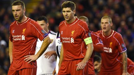 Rickie Lambert et Steven Gerrard (Liverpool FC) (PAUL ELLIS / AFP)